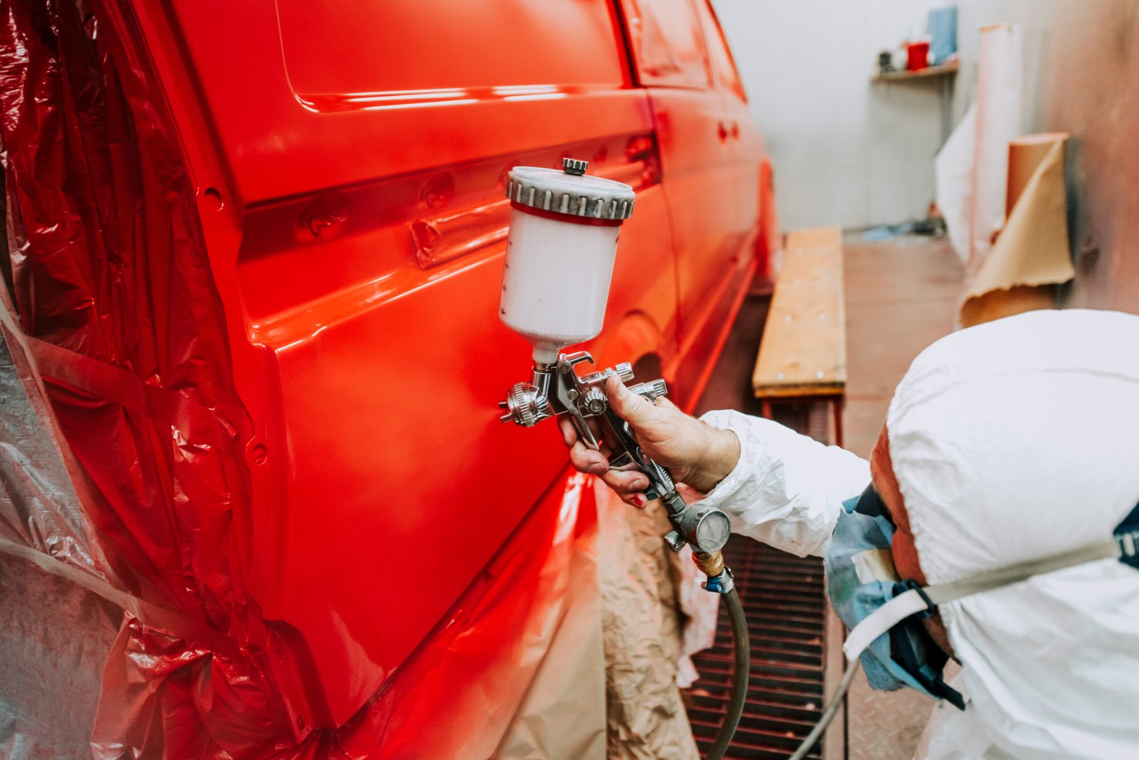 painting a car scaled